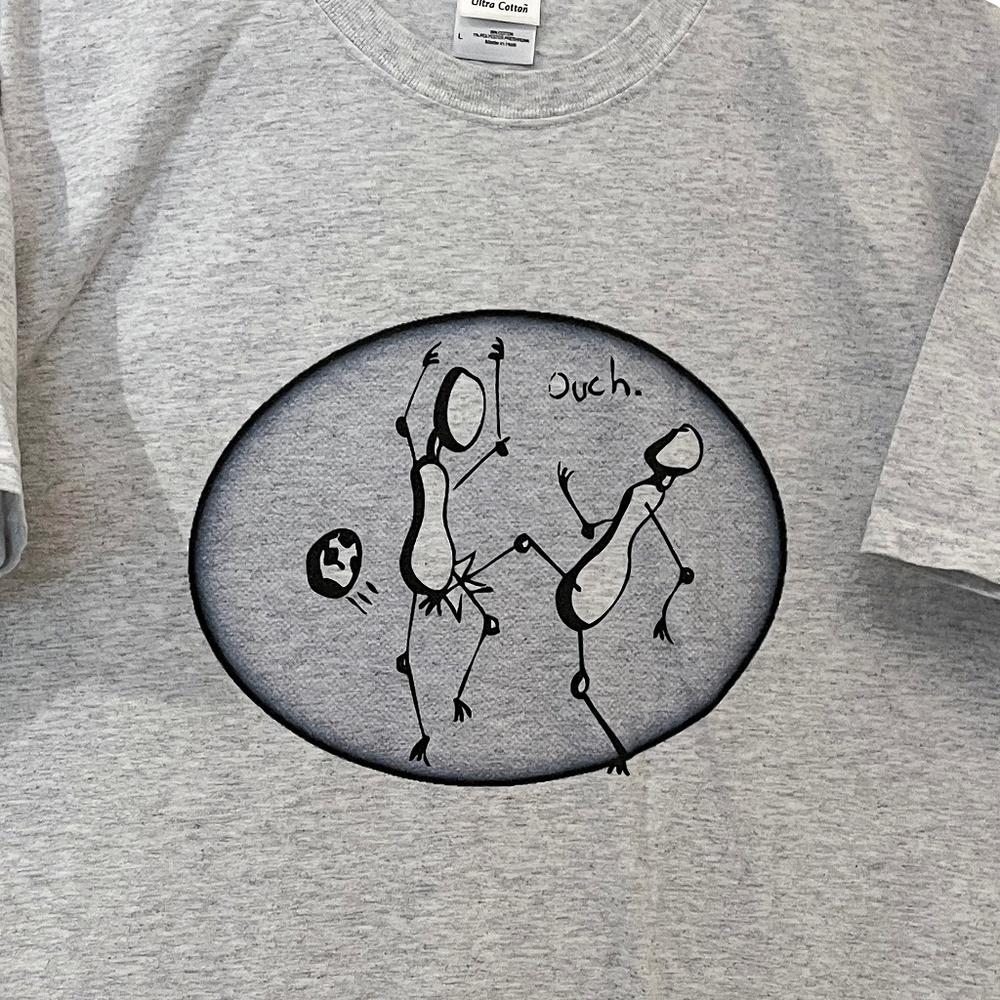 EUC Soccer funny graphic Tee Men's L